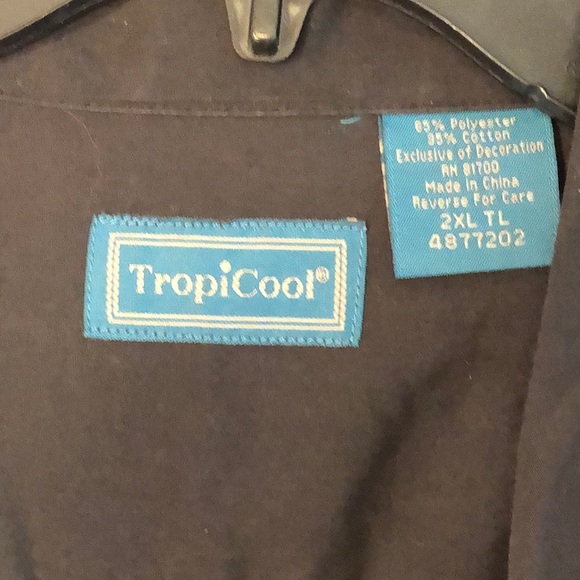 TropiCool Long Sleeve Button Down Shirt 2XL TL - Picture 4 of 6